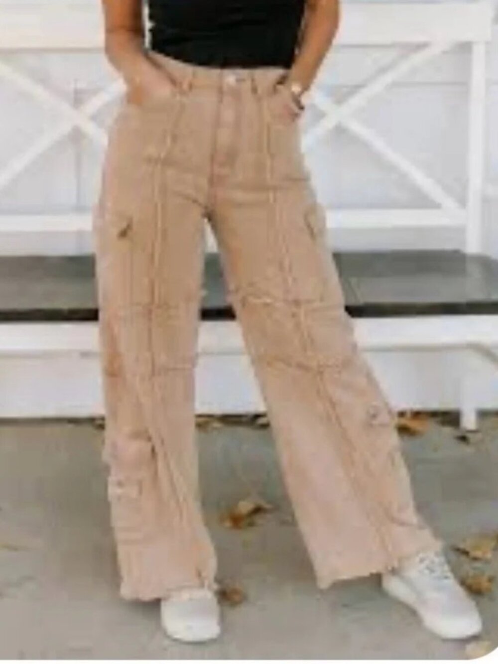 POL Harmony High Waist Wide Leg Cargo Pant ** SZ S